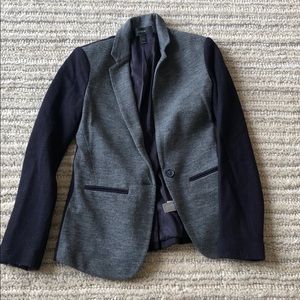 Navy Grey JCrew Blazer